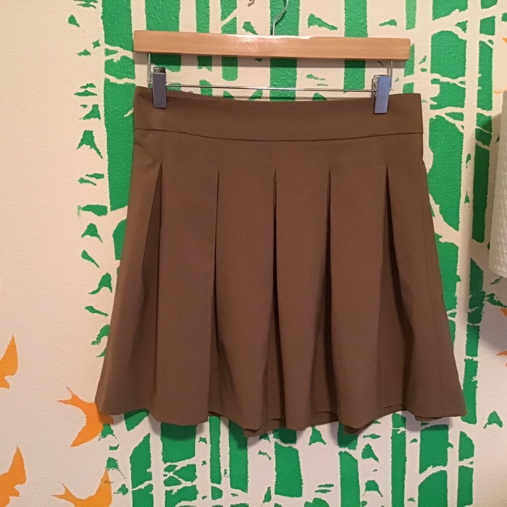 Alice Olivia Brown Wool Skirt